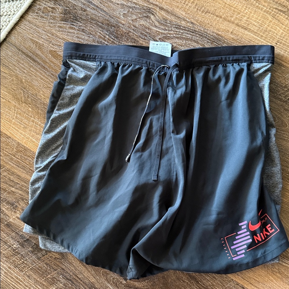 Nike Black and Gray Sports Shorts
